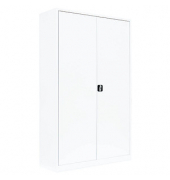 Stahlschrank 530387 signalweiß 120,0 x 60,0 x 195,0 cm, aufgebaut 