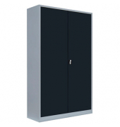 Stahlschrank 530388 anthrazit, lichtgrau 120,0 x 60,0 x 195,0 cm, aufgebaut 