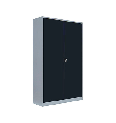Stahlschrank 530388 anthrazit, lichtgrau 120,0 x 60,0 x 195,0 cm, aufgebaut 