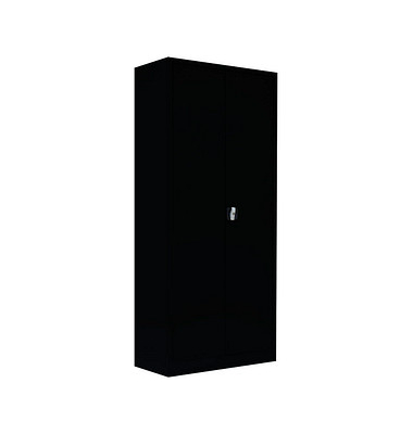 Putzmittelschrank 545529 tiefschwarz 80,0 x 38,3 x 180,0 cm, aufgebaut 