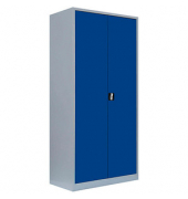 Putzmittelschrank 545541 enzianblau, lichtgrau 92,5 x 42,2 x 195,0 cm, aufgebaut 