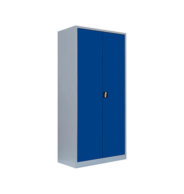 Putzmittelschrank 545541 enzianblau, lichtgrau 92,5 x 42,2 x 195,0 cm, aufgebaut 