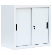 Schiebetürenschrank, 550087 signalweiß 1 Fachboden 80,0 x 45,0 x 75,0 cm 