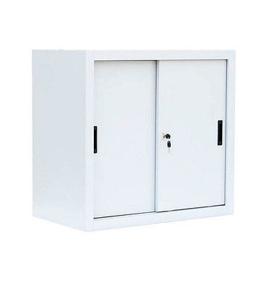Schiebetürenschrank, 550087 signalweiß 1 Fachboden 80,0 x 45,0 x 75,0 cm 