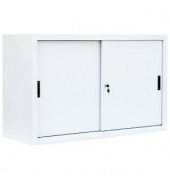 Schiebetürenschrank, 550127 signalweiß 1 Fachboden 120,0 x 45,0 x 75,0 cm 