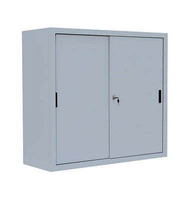 Schiebetürenschrank, 550140 lichtgrau 2 Fachböden 120,0 x 45,0 x 109,0 cm 