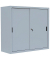 Schiebetürenschrank, 550140 lichtgrau 2 Fachböden 120,0 x 45,0 x 109,0 cm 