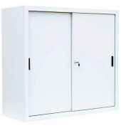 Schiebetürenschrank, 550147 signalweiß 2 Fachböden 120,0 x 45,0 x 109,0 cm 