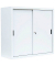 Schiebetürenschrank, 550147 signalweiß 2 Fachböden 120,0 x 45,0 x 109,0 cm 
