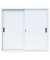 Schiebetürenschrank, 550147 signalweiß 2 Fachböden 120,0 x 45,0 x 109,0 cm 