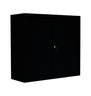 Schiebetürenschrank, 550149 tiefschwarz 2 Fachböden 120,0 x 45,0 x 109,0 cm 