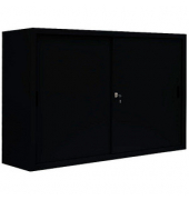 Schiebetürenschrank, 550159 tiefschwarz 2 Fachböden 160,0 x 45,0 x 109,0 cm 