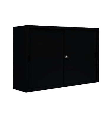 Schiebetürenschrank, 550159 tiefschwarz 2 Fachböden 160,0 x 45,0 x 109,0 cm 