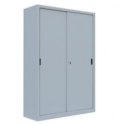 Schiebetürenschrank, 550160 lichtgrau 4 Fachböden 120,0 x 45,0 x 195,0 cm 