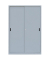 Schiebetürenschrank, 550160 lichtgrau 4 Fachböden 120,0 x 45,0 x 195,0 cm 
