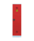 Umweltschrank 566244 feuerrot, lichtgrau 50,0 x 42,2 x 195,0 cm, aufgebaut 