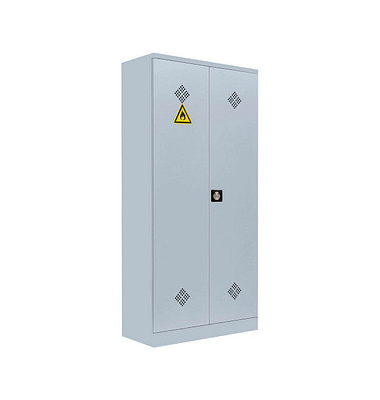 Umweltschrank 566250 lichtgrau 91,6 x 42,2 x 195,0 cm, aufgebaut 
