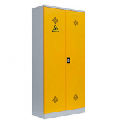 Umweltschrank 566256 rapsgelb, lichtgrau 91,6 x 42,2 x 195,0 cm, aufgebaut 