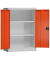 Stahlschrank ClassiX X-530324 feuerrot, lichtgrau 92,0 x 42,0 x 120,0 cm, aufgebaut 
