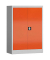Stahlschrank ClassiX X-530324 feuerrot, lichtgrau 92,0 x 42,0 x 120,0 cm, aufgebaut 