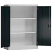 Stahlschrank ClassiX X-530328 anthrazit, lichtgrau 92,0 x 42,0 x 120,0 cm, aufgebaut 