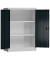 Stahlschrank ClassiX X-530328 anthrazit, lichtgrau 92,0 x 42,0 x 120,0 cm, aufgebaut 