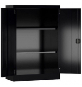 Stahlschrank ClassiX X-530299 tiefschwarz 80,0 x 38,0 x 120,0 cm, aufgebaut 