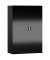 Stahlschrank ClassiX X-530299 tiefschwarz 80,0 x 38,0 x 120,0 cm, aufgebaut 