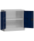Stahlschrank ClassiX X-530301 enzianblau, lichtgrau 80,0 x 38,0 x 75,0 cm, aufgebaut 