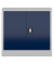 Stahlschrank ClassiX X-530301 enzianblau, lichtgrau 80,0 x 38,0 x 75,0 cm, aufgebaut 