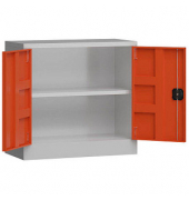 Stahlschrank ClassiX X-530304 feuerrot, lichtgrau 80,0 x 38,0 x 75,0 cm, aufgebaut 