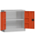 Stahlschrank ClassiX X-530304 feuerrot, lichtgrau 80,0 x 38,0 x 75,0 cm, aufgebaut 