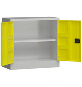 Stahlschrank ClassiX X-530306 zinkgelb, lichtgrau 80,0 x 38,0 x 75,0 cm, aufgebaut 