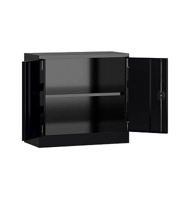 Stahlschrank ClassiX X-530309 tiefschwarz 80,0 x 38,0 x 75,0 cm, aufgebaut 