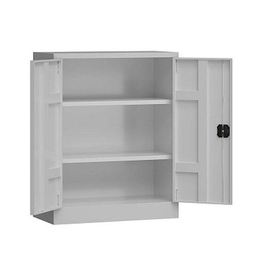 Stahlschrank ClassiX X-530310 lichtgrau 80,0 x 38,0 x 100,0 cm, aufgebaut 