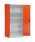 Stahlschrank ClassiX X-530354 feuerrot, lichtgrau 92,0 x 50,0 x 194,5 cm, aufgebaut 