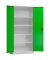 Stahlschrank ClassiX X-530355 lichtgrau, gelbgrün 92,0 x 50,0 x 194,5 cm, aufgebaut 