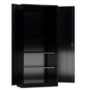 Stahlschrank ClassiX X-530369 tiefschwarz 92,0 x 60,0 x 194,5 cm, aufgebaut 