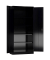 Stahlschrank ClassiX X-530369 tiefschwarz 92,0 x 60,0 x 194,5 cm, aufgebaut 