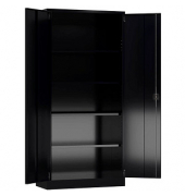 Stahlschrank ClassiX X-530359 tiefschwarz 92,0 x 50,0 x 194,5 cm, aufgebaut 