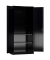 Stahlschrank ClassiX X-530359 tiefschwarz 92,0 x 50,0 x 194,5 cm, aufgebaut 