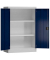 Stahlschrank ClassiX X-530291 enzianblau, lichtgrau 80,0 x 38,0 x 120,0 cm, aufgebaut 