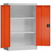 Stahlschrank ClassiX X-530294 feuerrot, lichtgrau 80,0 x 38,0 x 120,0 cm, aufgebaut 