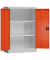 Stahlschrank ClassiX X-530294 feuerrot, lichtgrau 80,0 x 38,0 x 120,0 cm, aufgebaut 