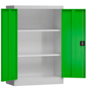 Stahlschrank ClassiX X-530295 lichtgrau, gelbgrün 80,0 x 38,0 x 120,0 cm, aufgebaut 