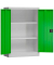 Stahlschrank ClassiX X-530295 lichtgrau, gelbgrün 80,0 x 38,0 x 120,0 cm, aufgebaut 
