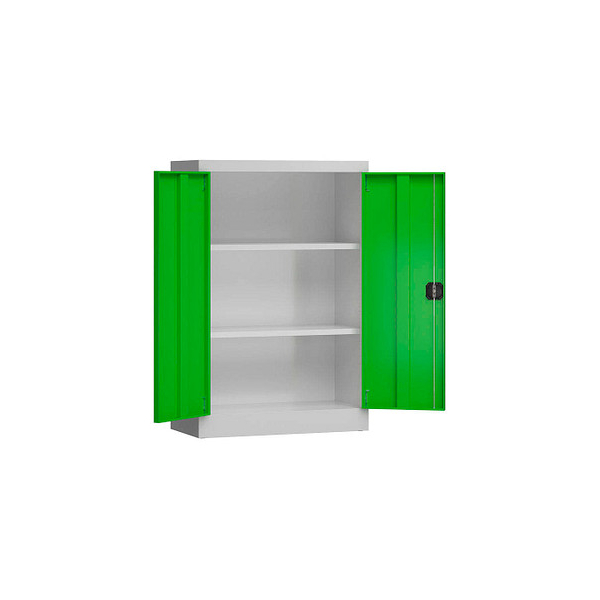 4061815855151 - Stahlschrank ClassiX X-530295 lichtgrau gelbgrün 800 x 380 x 1200 cm aufgebaut 4061815855151 LÜLLMANN 4061815855151 - Stahlschrank ClassiX X-530295 lichtgrau gelbgrün 800 x 380 x 1200 cm aufgebaut 4061815855151 LÜLLMANN