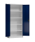 Stahlschrank ClassiX X-530331 enzianblau, lichtgrau 80,0 x 38,0 x 180,0 cm, aufgebaut 