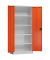 Stahlschrank ClassiX X-530334 feuerrot, lichtgrau 80,0 x 38,0 x 180,0 cm, aufgebaut 