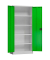 Stahlschrank ClassiX X-530335 lichtgrau, gelbgrün 80,0 x 38,0 x 180,0 cm, aufgebaut 
